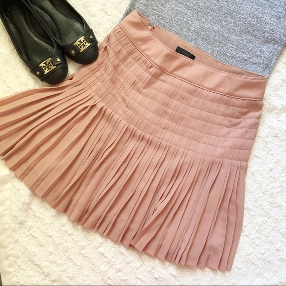 J. Crew Dresses & Skirts - J Crew Pleated Lattice Skirt in Dusty Rose